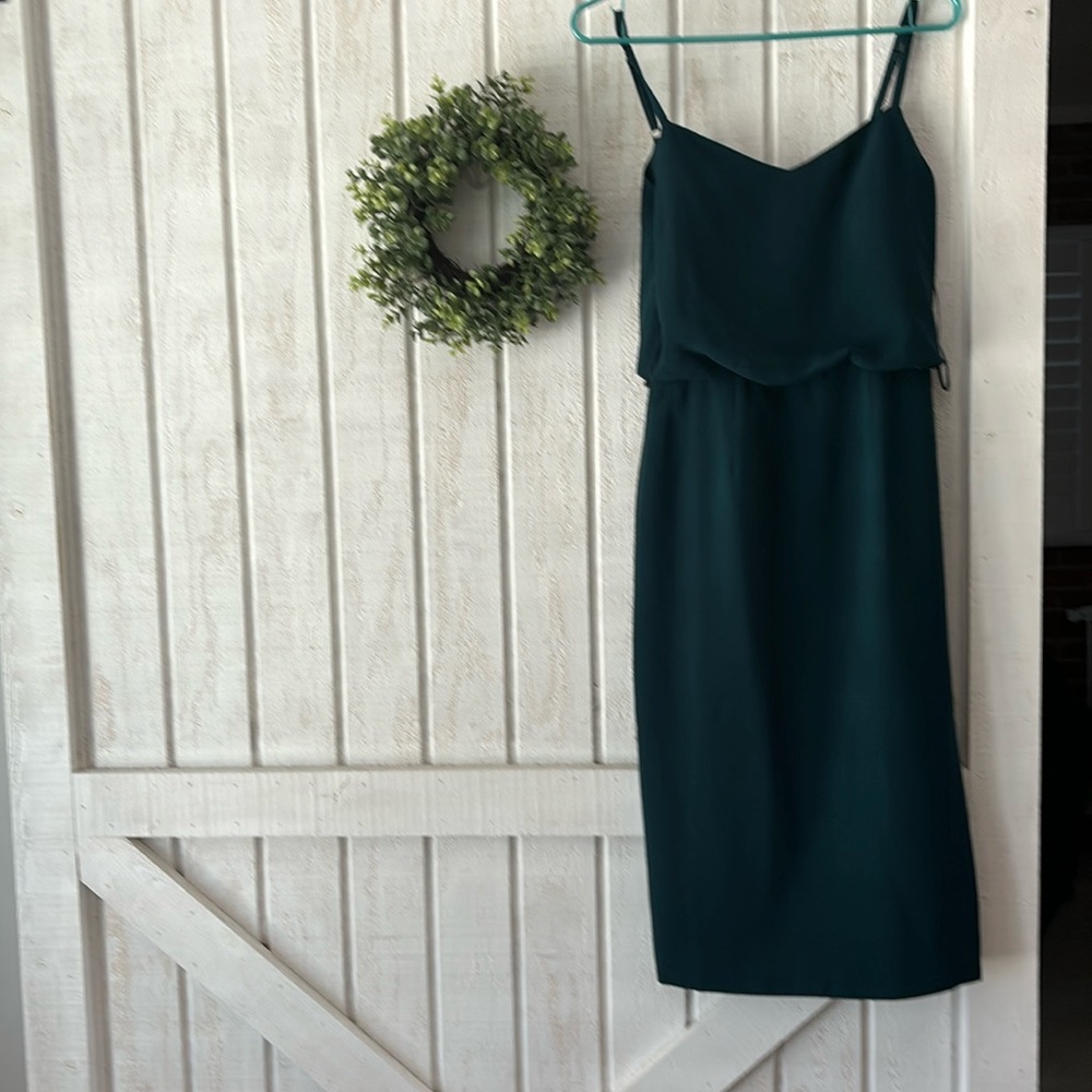 Beautiful green dress by Dress the Population.